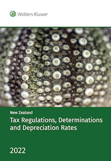 New Zealand Tax Regulations, Determinations and Depreciation Rates 2022