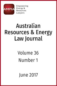 Australian Resources & Energy Law Journal Vol 36 Number 1